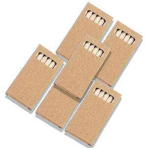 Pensil warna <span class=keywords><strong>Mini</strong></span> 3.5 inci Promosi Set pensil warna Logo kustom pensil warna kayu dengan kotak kertas Kraft - Product Image 2