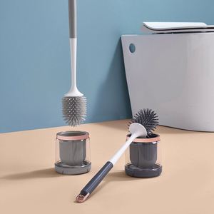 Wholesale Household Toilet <b>Brush</b> with <b>Long</b> <b>Handle</b> Plastic No Dead Angle Non-Perforated Behalf Hair Effective Cleaning Artifact - Product Image 3