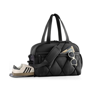 Bolsa de <span class=keywords><strong>Viaje</strong></span> Deportiva Impermeable de Nailon Acolchado con Logotipo Personalizado, con Compartimento para Zapatos y Bolsillo Impermeable para <span class=keywords><strong>Mujer</strong></span> - Product Image 1
