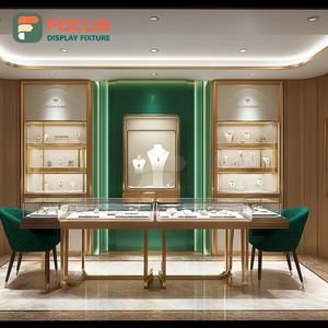 Minimalist Custom Jewelry Display Case Manufacturer Polished Surface Commercial Store Jewelry Cabinet - Product Image 4