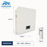 Système de stockage mural de batterie au phosphate de fer et de lithium 51,2 V 100 Ah 5,12 kWh, affichage direct usine, pour usage domestique, réseau hybride, IP20