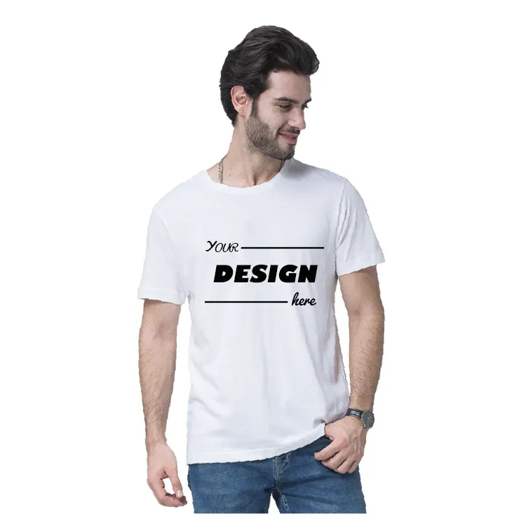 Goedkope Prijs $1.3 Custom Logo Afdrukken Plain White T-shirts Voor Mannen/Wemen
