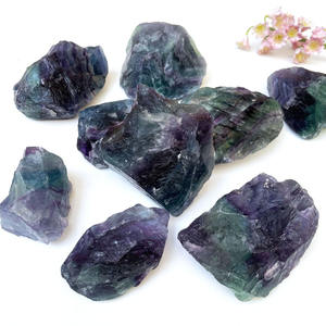 Batu Kristal Fluorit Mentah Alami Grosir, Spesimen Mineral Batu Fluorit Pelangi Kasar - Product Image 6