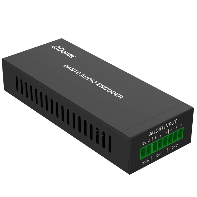 Dante Encoder and Decoder Kit 2CH Analog Audio Complete Analog to IP Audio System for Installation & Broadcasting Project