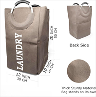 Panier à linge pliable réutilisable pour la maison, grande capacité, 40L, imperméable, robuste, moderne, en tissu Oxford, avec poignée en aluminium