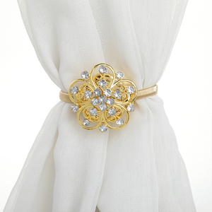 Window Curtain Ring Clip Peacock Style Luxury Decoration Accessory Magnetic Crystal Curtain Tiebacks <strong>Tie</strong> <strong>Backs</strong> Buckle - Product Image 4