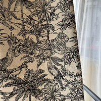 Rideaux Jacquard Style Jungle Français Texture Chenille pour Salon Chambre à Coucher Occultants Haute Obscurcissement (70%-90%) Tous Types de Fenêtres
