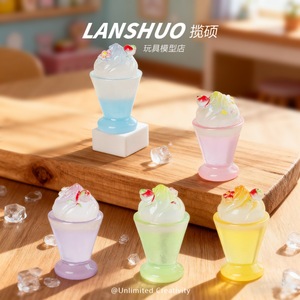 Juego de joyería DIY de resina Lanshuo con mini tazas de helado para decoración de teléfonos y llaveros - Product Image 3