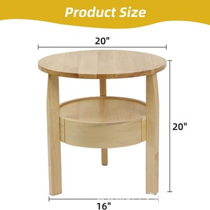 New solid wood <b>side</b> <b>table</b>, sofa coffee <b>table</b>, living room <b>small</b> <b>round</b> <b>table</b>, creative <b>side</b> <b>table</b>, simple and modern bedside - Product Image 4