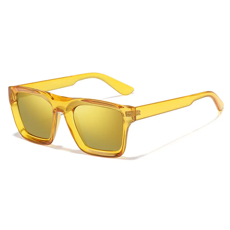 2024 luxe nouvelle mode personnalisé haute qualité lunettes de soleil colorées femmes hommes grand carré polarisé Tr90 lunettes de soleil