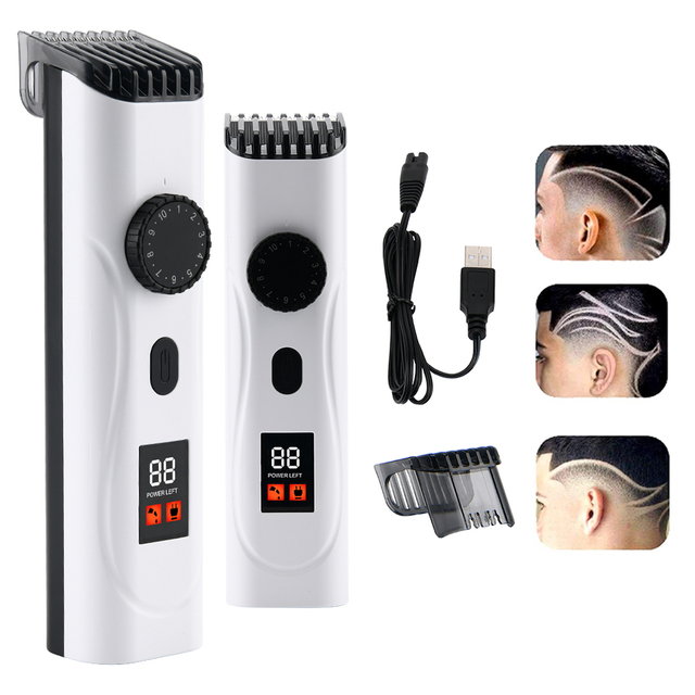 Professional Cordless Portable Rechargeable Electric Hair Clipper Cutter Hair Trimmer Rechargeable USB Electric Hair Trimmer