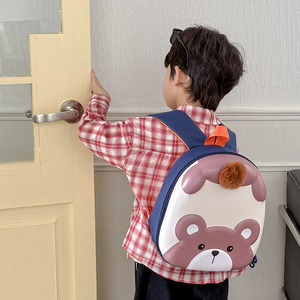Sac à dos imperméable pour tout-petit mignon en forme d'ours - Sac d'école pour enfants de dessin animé Grande capacité Bretelles respirantes Matériel EVA Sac de voyage préscolaire - Product Image 4
