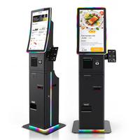 Distributeur automatique de cartes et de billets en libre-service personnalisé avec lecteur de code-barres SDK, kiosque de change de devises mural