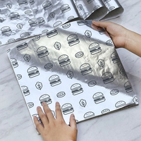 Papier d'emballage pour hot-dogs et hamburgers en aluminium laminé à usage unique, de qualité alimentaire, avec logo personnalisé, à une face, en nid d'abeille, isolant