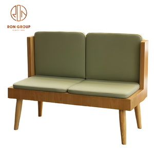 Set di Mobili Moderni per Ristorante Divano in Legno Verde <span class=keywords><strong>con</strong></span> Tavoli Rotondi in Legno e <span class=keywords><strong>Sedie</strong></span> in Legno Naturale per Caffetteria - Product Image 6