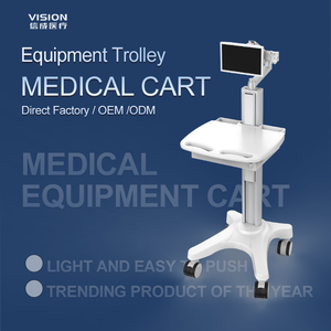 Construction en métal robuste de chariot à ultrasons mobile de conception industrielle de haute qualité pour l'usage d'hôpital - Product Image 4