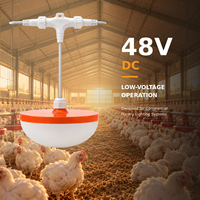 Lampu LED Unggas 48V DC Tegangan Rendah 0-100% Dapat Diredupkan Lampu Peternakan Penerangan Kandang Ayam Plug and Play IP67 Tahan Air