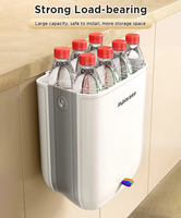 Poubelle murale de cuisine en PP écologique avec conception pliable pour armoire et évier
