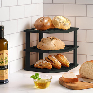 Desktop Storage <b>Rack</b> 3 Tier Square <b>Plate</b> Organizer Kitchen Countertop Storage PP Plastic - Product Image 3