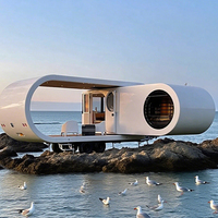 Maison préfabriquée sur roues, maisons modulaires en capsule, camping en conteneur, caravane pliante télescopique