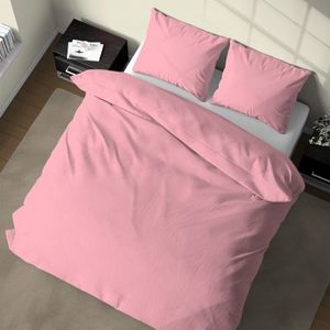 Ensemble de housse de couette 100% coton rose italien pour lit double 200x200cm - Product Image 3
