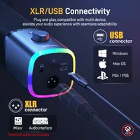 Pour MAONO PD100X Dynamic RGB Gaming Microphone XLR Connecteur Logiciel Réduction du bruit pour une expérience d'enregistrement améliorée