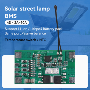 Lws 12V 24V 36V 48V 60V 72V BMS 1S 2S 3S 4S Hệ thống quản lý pin 10A 40a60a 100A 150A 200lifepo4 BMS 4S 10A BMS - Product Image 2
