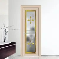Aluminum Alloy Glass Bathroom Door, Interior Door for House