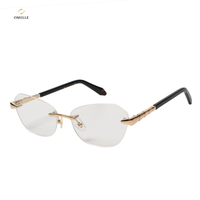Nouvelles montures de lunettes sans monture avec branches flexibles, plaquettes nasales transparentes, ajustement confortable pour la correction de la vue au quotidien