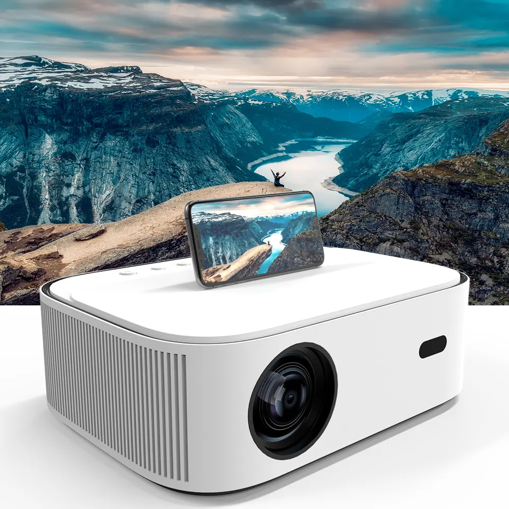 Portable Mobile Phone Projector Wifi LED 1080p 4K HD Mini Bluetooth LCD Wireless With Projector Function