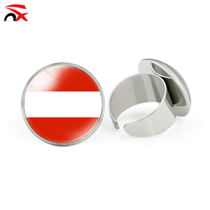 2026 Football Fan European Countries National <strong>Flags</strong> Metal Rings with Adjustable Openings Promotional Gift - Product Image 3
