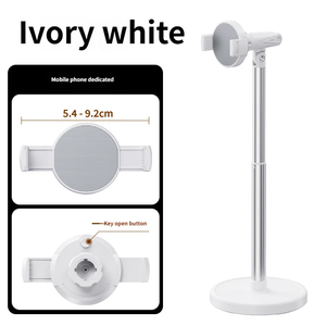 حامل هاتف مكتبي مرن من الألومنيوم قابل للدوران 360 درجة وضبط الارتفاع، حامل هاتف للبث المباشر للمكتب والمدرسة - Product Image 5