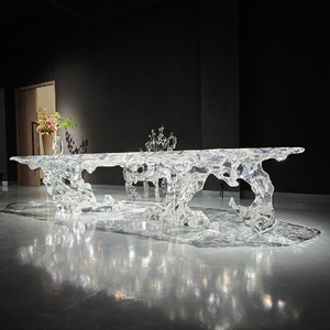 Tavolo da Pranzo/Caffè Trasparente di Design, Specifiche e <span class=keywords><strong>Dimensioni</strong></span> Personalizzabili, Richiedere Dettagli - Product Image 1