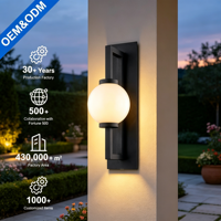 Lampe murale LED extérieure carrée moderne, étanche IP44, en aluminium, avec un angle de faisceau de 20°, pour l'éclairage de la maison, du jardin, de la rue et des escaliers