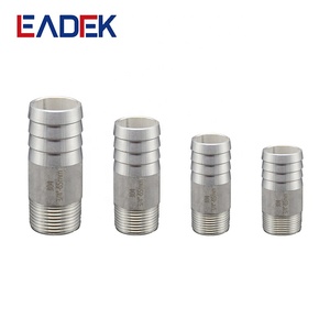 Conector de Tubería JIS B2302, Niple <span class=keywords><strong>Flexible</strong></span> Redondo Macho de Acero Inoxidable con Rosca Macho y Conexión de Manguera Igual de 1/8\" a 4\" - Product Image 1
