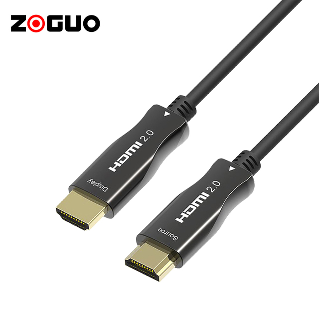 4K for Hybrid Optical Fiber Cable 18Gbps 4K 60Hz HD Video AOC for 2.0 PVC Jacket UHD Monitor/TV/Display High Speed 20cm