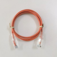 Kabel Patch Cat6 UTP Ultra Tipis Berkualitas Tinggi 28AWG Konduktor Tembaga Selubung PVC LSZH Hemat Ruang