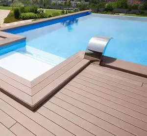 Materiale di copertura ecologico wpc soild deck wpc copertura del bordo del pavimento esterno