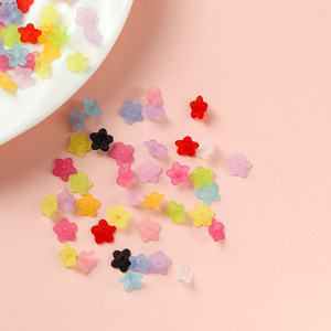 Acrylic Flower <b>Beads</b> 9x9.5mm Frosted Loose <b>Beads</b> For Jewelry Making DIY Craft Material - Product Image 4
