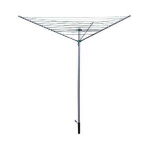 WIREKING 40M Séchoir à linge pliable multifonctionnel en fer, type <span class=keywords><strong>parapluie</strong></span> à 3 bras, sur pied, pour extérieur - Product Image 1