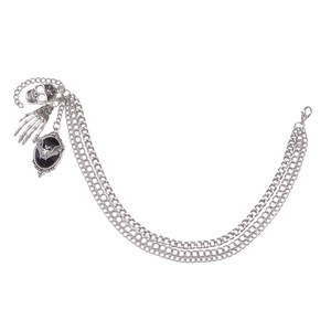 <b>Skull</b> Ghost Hand Bat Pendant Metal Shoe Chain Women's Footwear Accessory Multi Layer Decorative <b>Ornament</b> Fall 2024 - Product Image 5