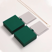 Luo xin — boîtes vertes foncé personnalisées, pour emballer des bijoux de luxe, à dubaï, avec pochette en soie