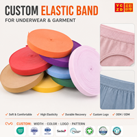 Bande élastique en polyester OEKO GOTS, personnalisable, avec logo jacquard en relief, pour ceinture