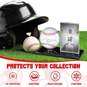 Vitrine de Baseball en acrylique transparent pour balle et porte-cartes ensemble centres de Baseball protecteur souvenirs vitrine autographe - Product Image 3