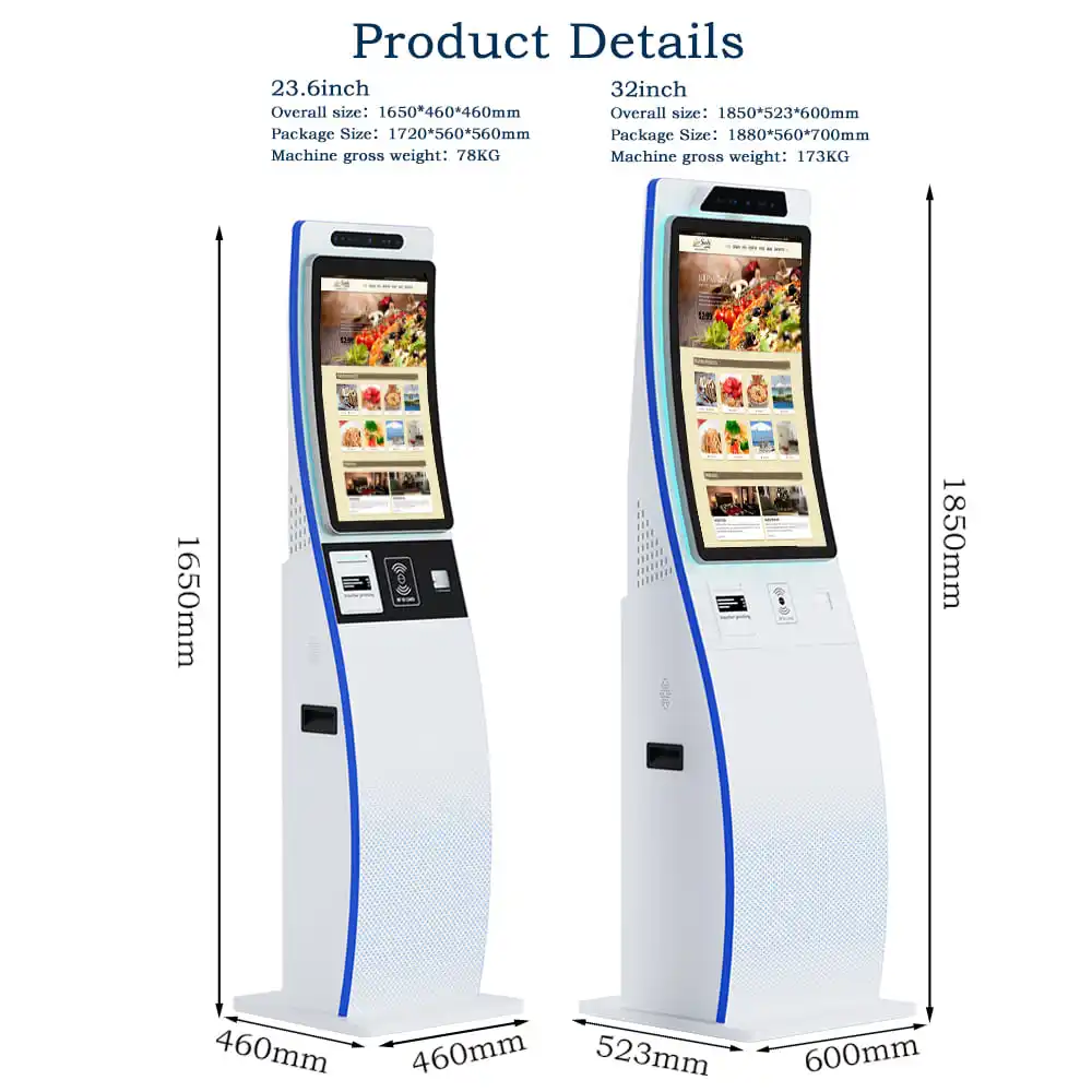 Venta al por mayor mejor calidad Función de tamaño personalizado pantalla curva NFC RFID lector pago en efectivo quiosco de autopago para lavandería