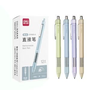 Deli Retractable Ball Pen 0.5mm Bullet Tip Push Button Office School Use - Product Image 5