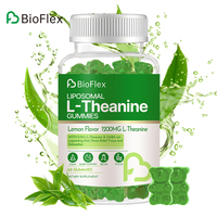 Gummies OEM L-Théanine pour le Soulagement du Stress (Ashwagandha L-Théanine) pour la Calme, la Sommeil et la Relaxation des Adultes, des Enfants et des Personnes Âgées