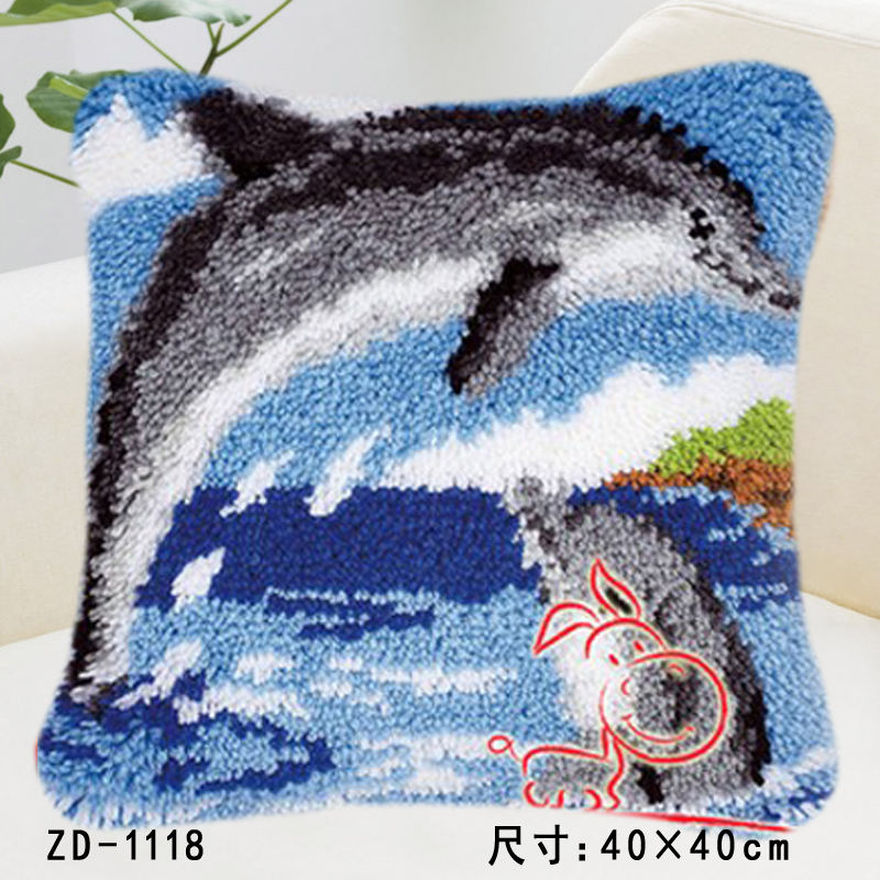 Housse de coussin crochet Whale Latch