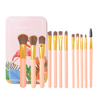 Pinceaux de maquillage avec logo personnalisé kit de quantité minimale de commande basse pinceaux pour le maquillage ensemble de pinceaux de maquillage professionnels en ABS pour cheveux naturels marque privée