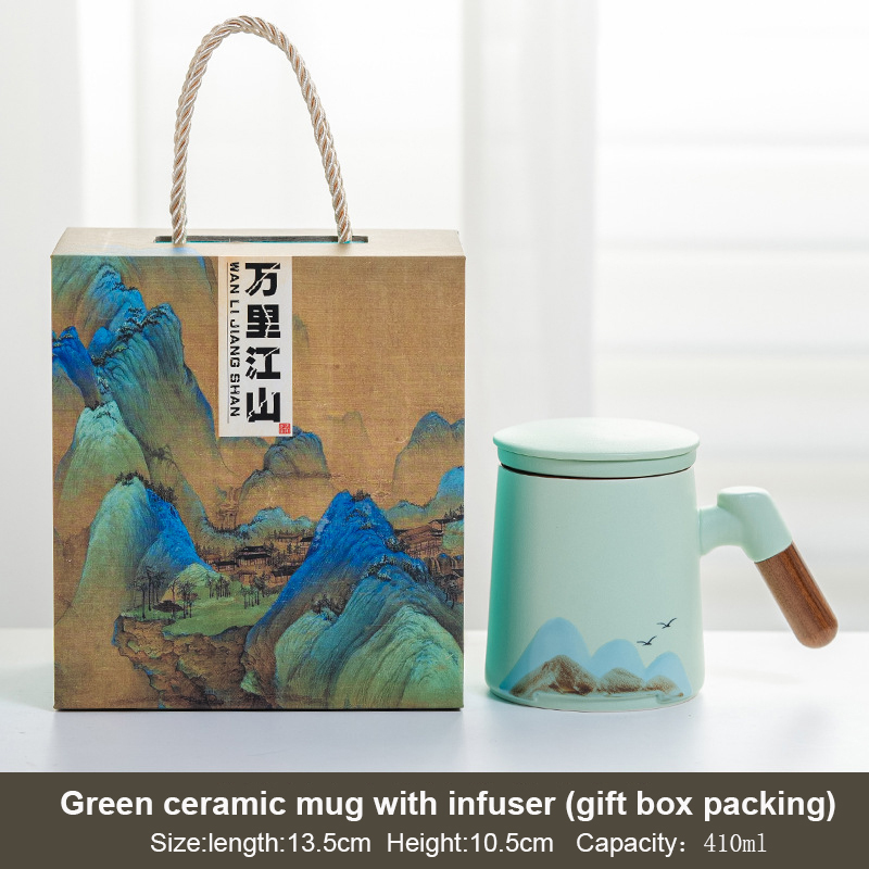 Green with gift box